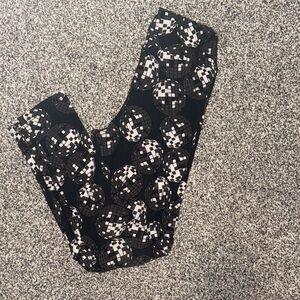 LuLaRoe Kids Black and White Patterned Leggings